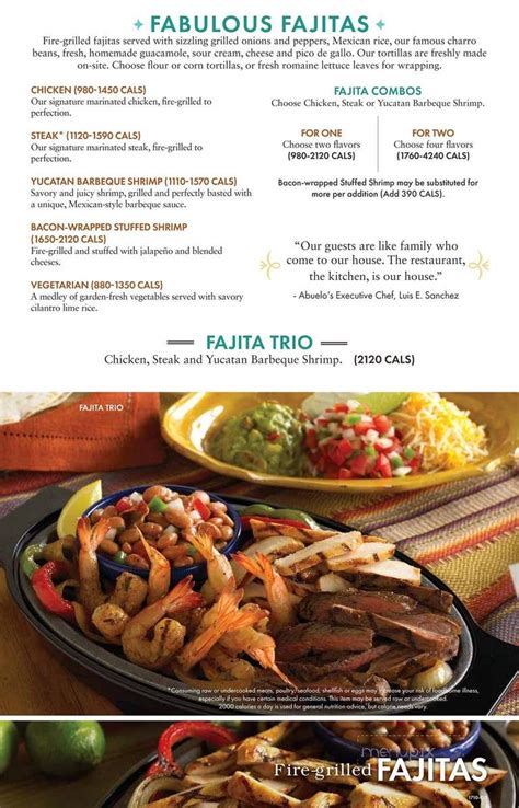 abuelos lunch menu|abuelo's mexican restaurant wichita ks.